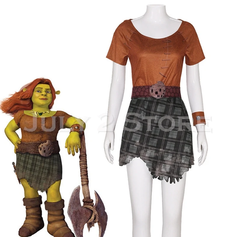 أزياء شريك فيونا التأثيرية قناع الوحش الأخضر قفازات زي حفلات الهالوين لعب الأدوار للنساء والرجال زوجين لعب الأدوار 2025