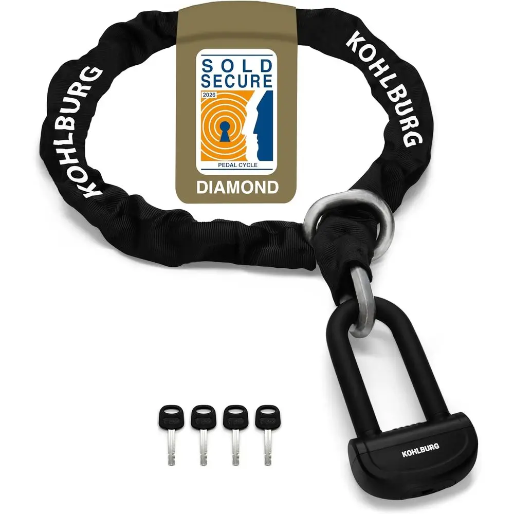 

18 lbs Massive Motorcycle Security Chain Lock - 7 t Long with Our Highest German Security Level 15plus o 15 - Heavy Duty Steel C