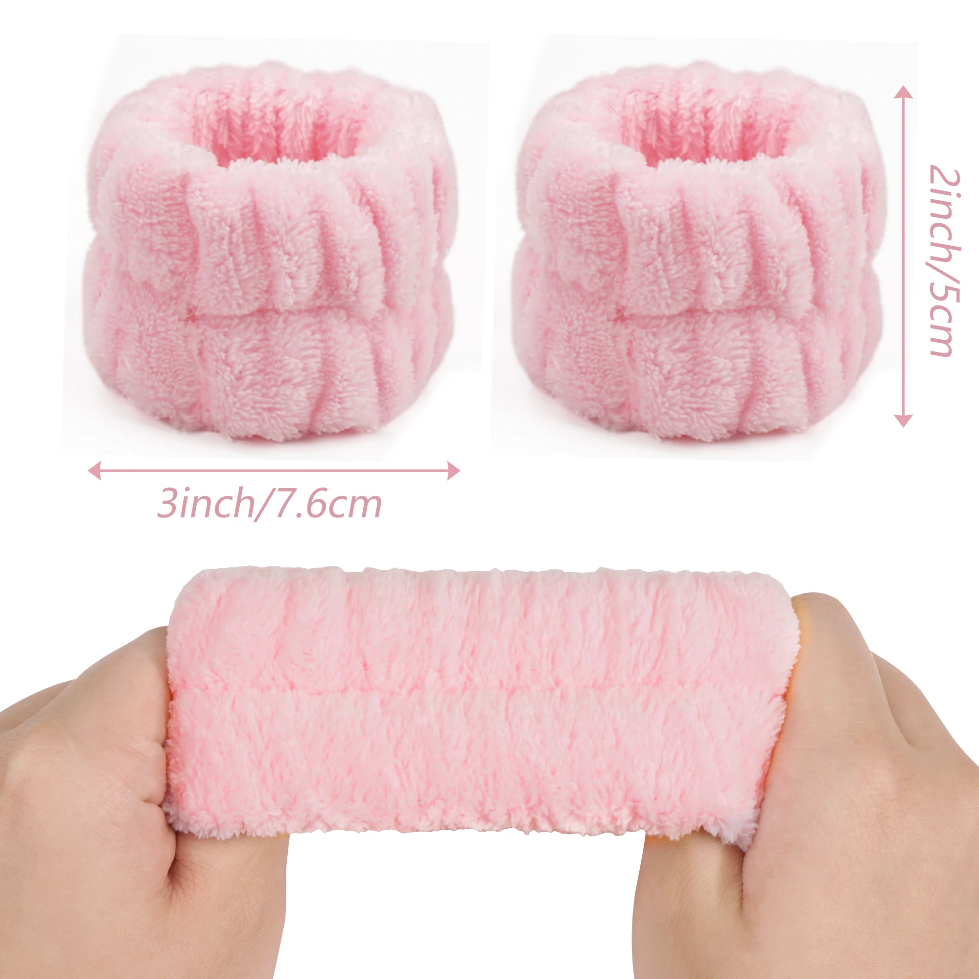 1/2/3Pc Spa Headband Wristband for Washing Face Microfiber Makeup Towel Hair Bands Washband Scrunchies Absorbent Wrist Sweatband