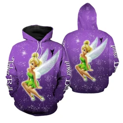 Spring and Autumn 3D Printing Tinker Bell New Men's Pullover Women's and Children's Cosplay Large Fashion Zipper Hoodie