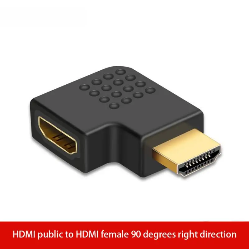 อะแดปเตอร์ที่เข้ากันได้กับ HDMI ตัวผู้กับตัวเมีย90 270องศาด้านขวาตัวแปลงอะแดปเตอร์สำหรับโปรเจ็คเตอร์ HDTV แล็ปท็อปจอภาพพีซี