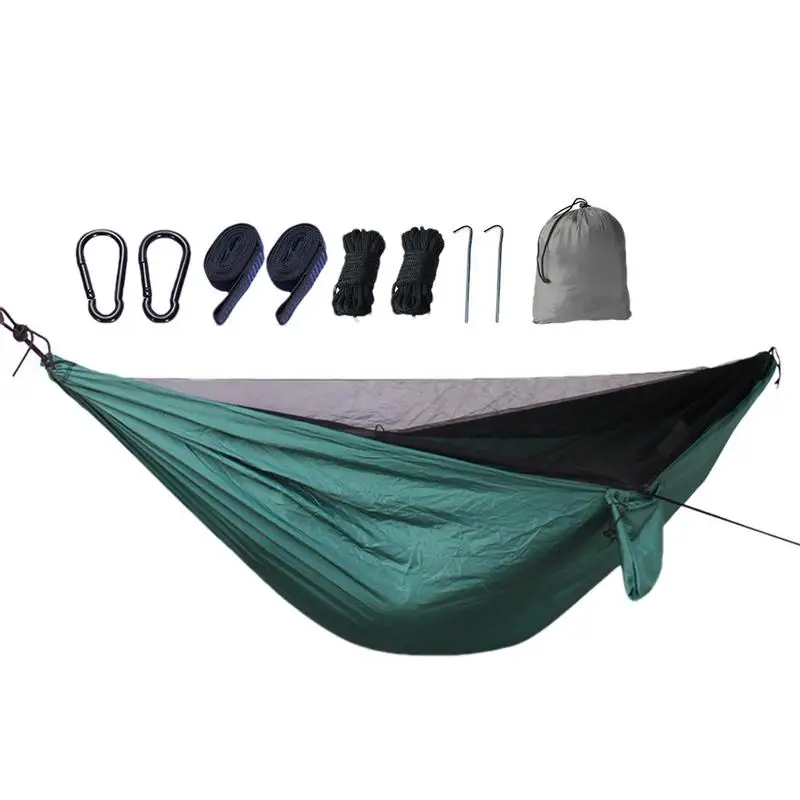 Hammock Fly Net Portable Hammock Strong Load-Bearing Capacity Parachute Hammock Camping Hammock Tarp Foldable Hammock Net