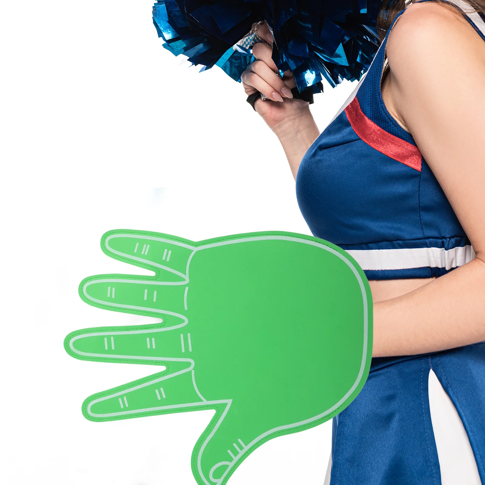 

Eva Material Hand Glove Green Cheering Finger Prop For Sports Events And Celebrations Party Favor Cheerleading Accessories