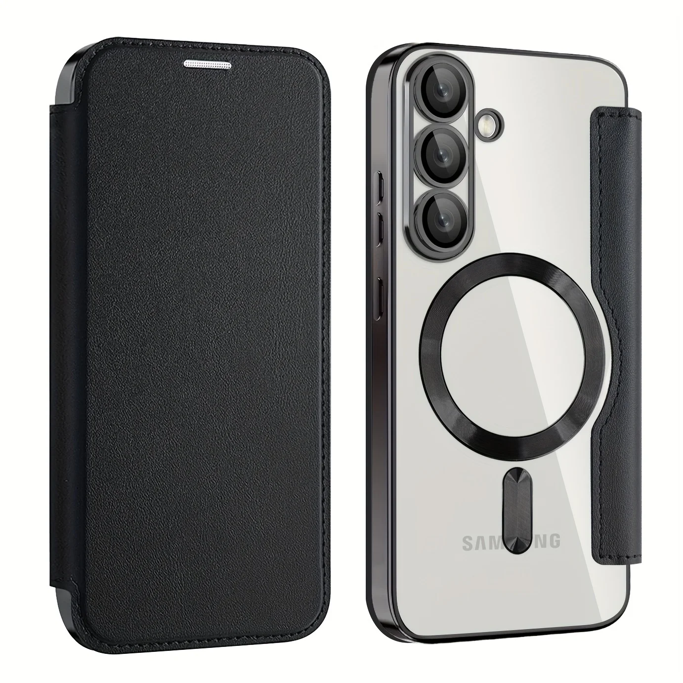 

Luxury Wallet Card Pocket Leather Case for Galaxy S25 Edge S24 S23 S22 Ultra A56 A36 A06 A16 A26 A05 S A15 A35 A55 Protect Cover