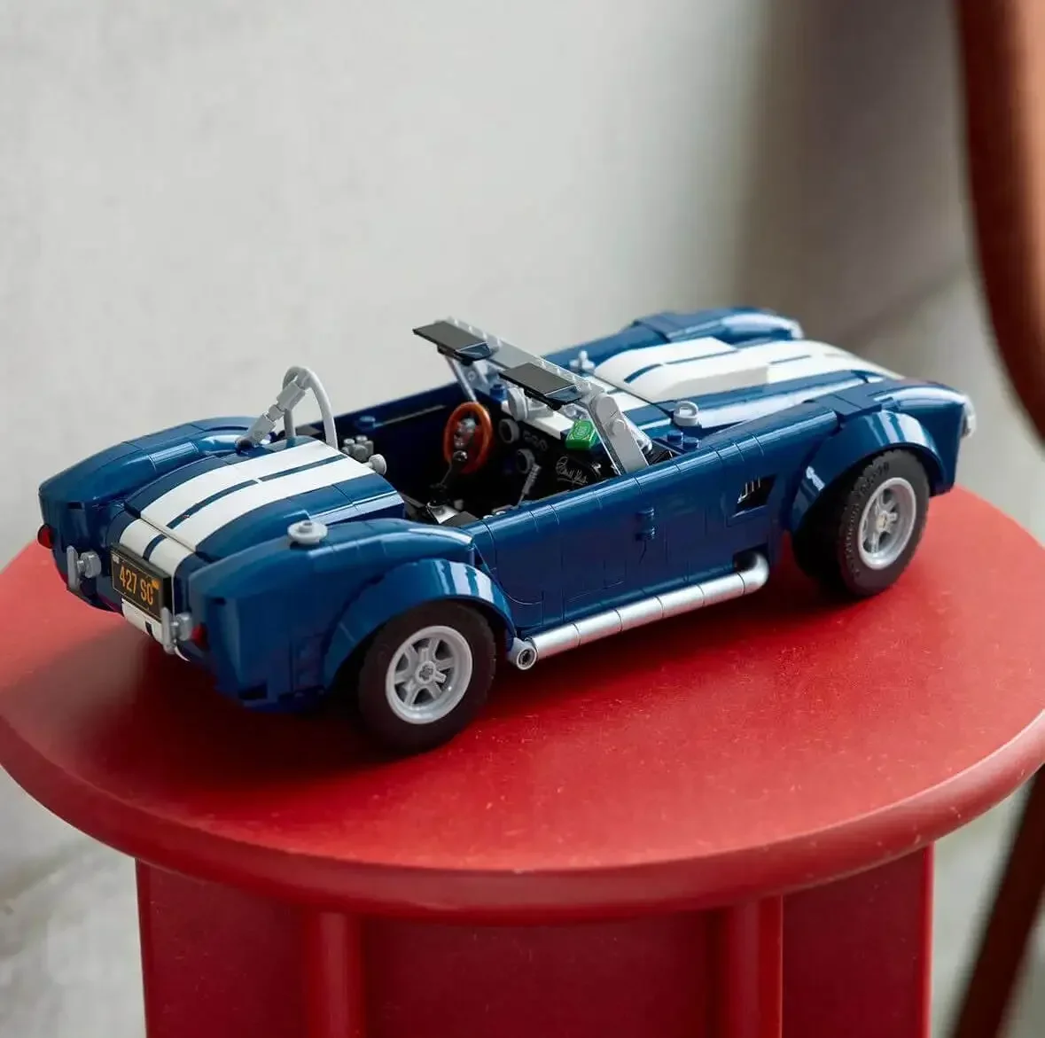 

Technical Cobra 427 Sports Racing Car Building Blocks Retro Vintage Hypercar MOC Vehicle Bricks Educational Toys Kid Gift 10357