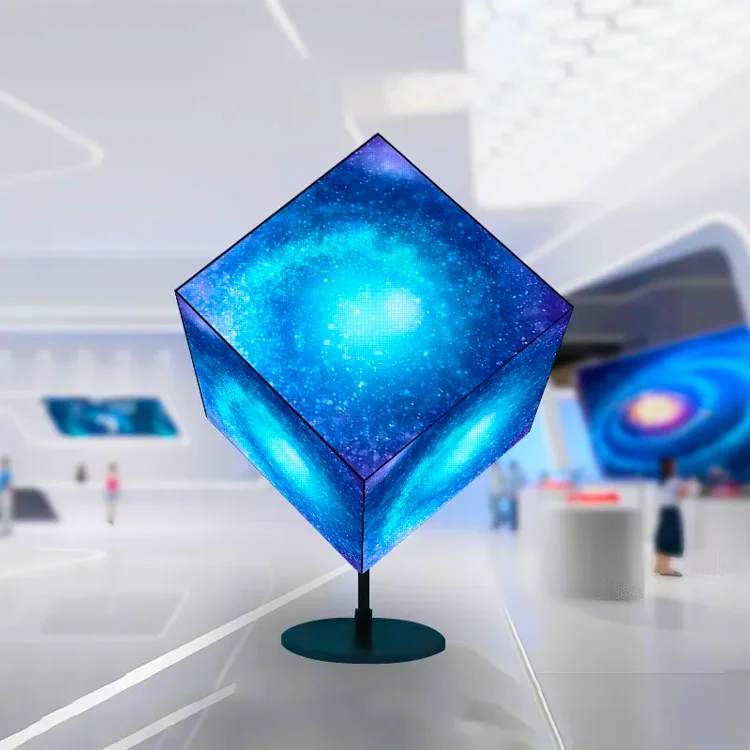 LED SignageSeamless Edge Video Wall Indoor LED Screen 90 Degree Corner Column Pillar IP43 4K Fair Trade Show Exhibition Animatio view 4