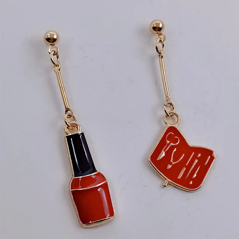 Creative nail salon art nail polish enamel earrings ladies girls gifts