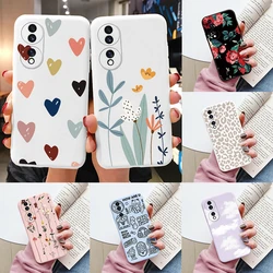 Flower Funda For Honor 70 5G Capa Phone Case Soft Silicone Cute Cat Bear Back Cover For Honor 90 200 Lite Pro Bumper Shockproof