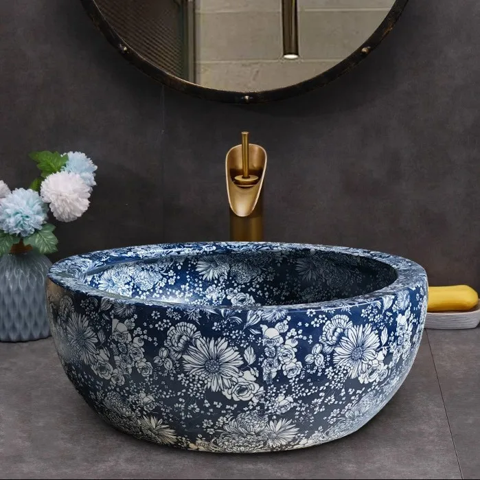 

Vintage countertop basin washbasin single basin courtyard sink basin balcony