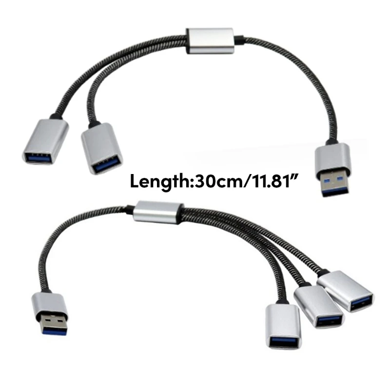 USB Splitter Cable,USB Male to 3/2 USB 2.0 Female Extension Cord Connector