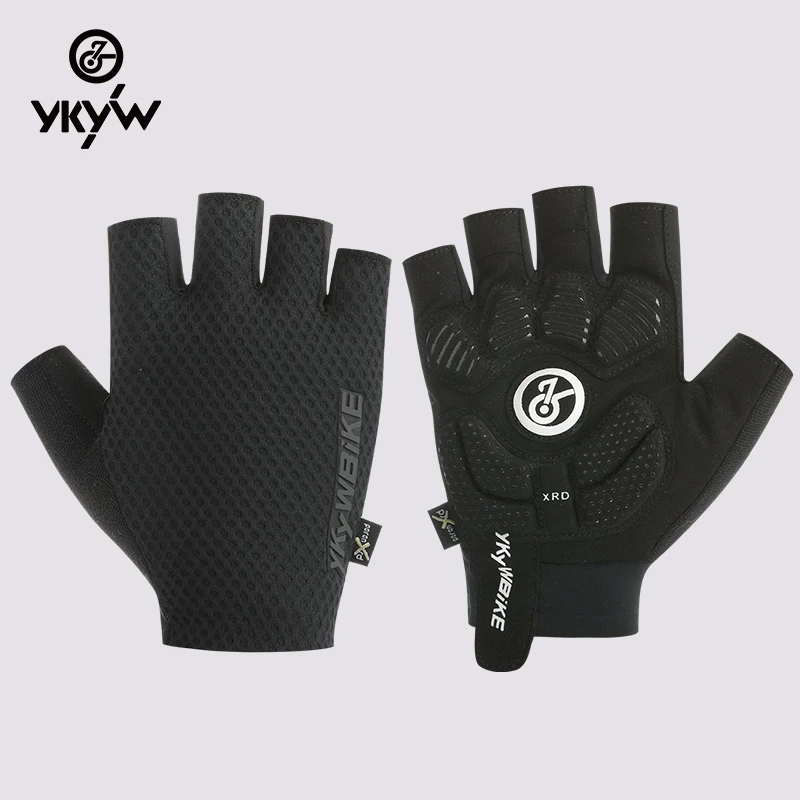 AliExpress YKYWBIKE Cycling Gloves Unisex Half Finger PORON XRD Summer Breathable Shock Absorbing Bicycle Outdoors Road Bike Gloves