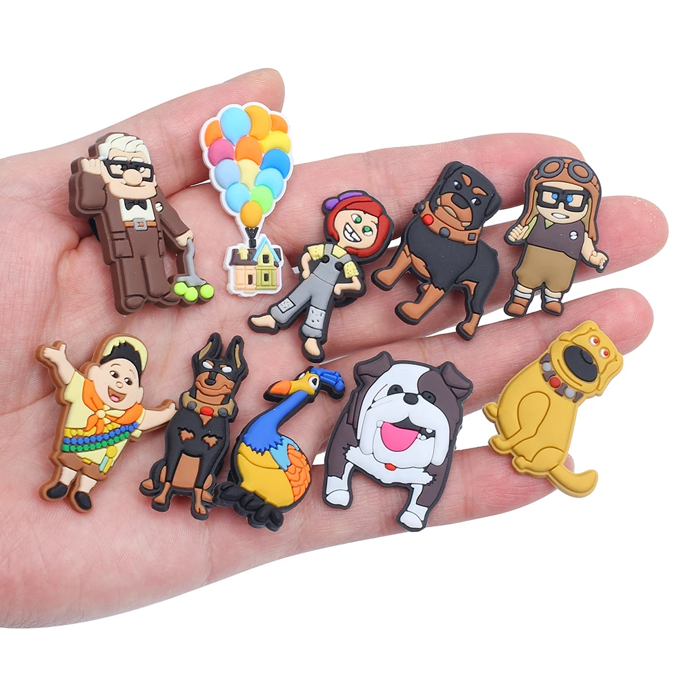 10pcs Cartoon hot air balloon Shoesodile Charm Garden Shoe Accessories Buckle Fit Clogs Decorations Sandals Embellished Gift