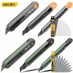 1 Pcs Utility Knife with 10 Blade Retractable Self-locking Design Office Supplies Knives for Outting Box Multifunction Hand Tool