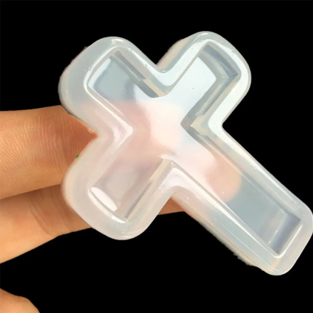 

8pcs Cross Shape Adornment Diy Silicone Mold Epoxy Casting Reusable Durable High Temp Resistance For Home Handmade Jewelry Craft