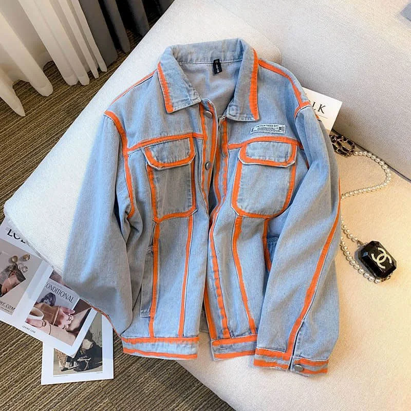 Oversized Denim Shirts and Blouses Women Loose Fit Denim Shirts Long Sleeve Blouses Regular Women Tops Clothes for Women Shirts