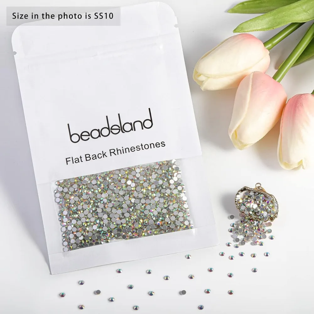 Hot Sale 2880pcs Flat Back Crystal Rhinestones Round Gems for Nail Art DIY Craft Glue On Crystal AB SS10 2.7-2.9mm Best Seller