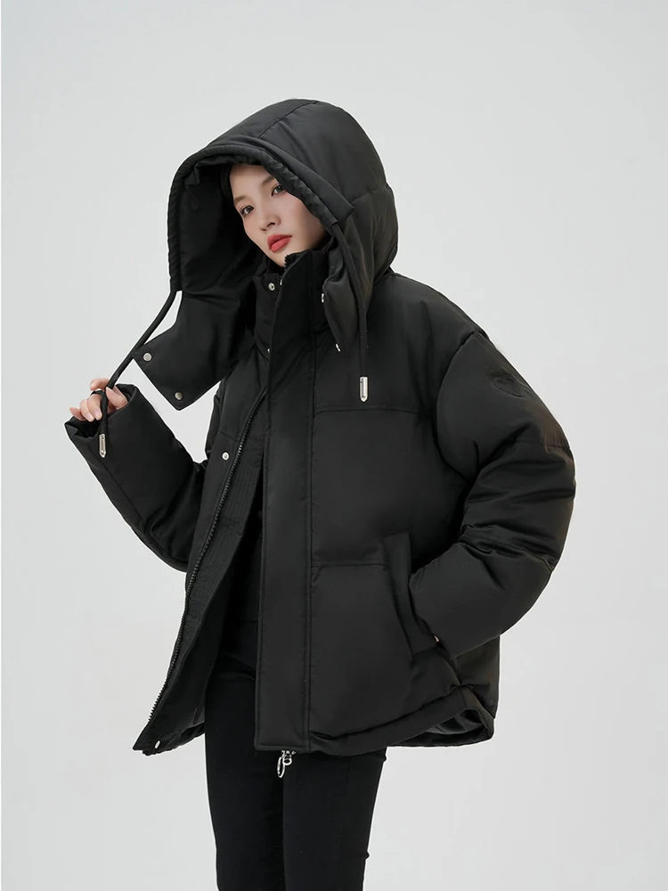 Winter Hooded Down Cotton Coats Tops Snow Wear Warm Women Chaqueta Loose Casual Classic Casaco Korea Fashion New Jaqueta Abrigo