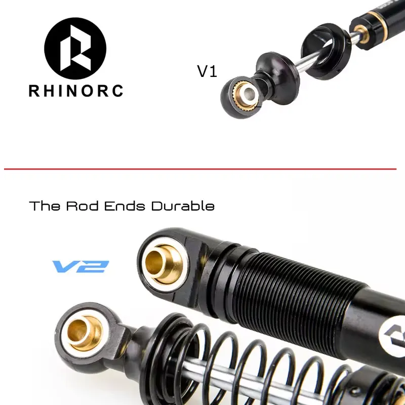 RhinoRC S095 V2 High Quality Full Metal Shock Absorber For 2-4KG 1/10 RC MOA Shafty Crawler Car Rig