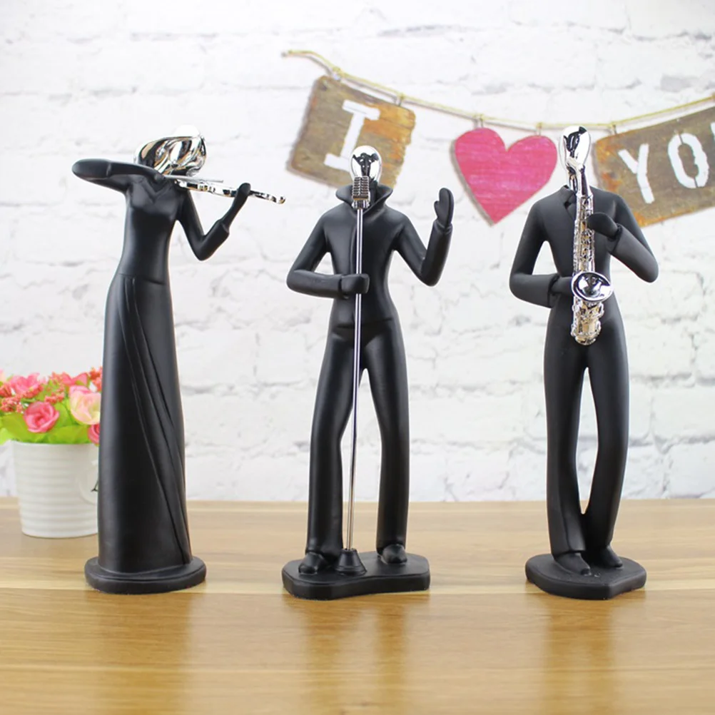 

1Pcs Musical Character Ornament Resin Saxophone Decoration Home Office Desktop Accent Realistic Peaceful Resin Adornment Gift