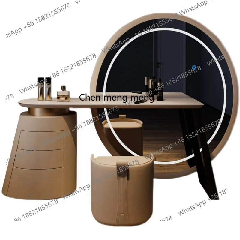 Italian Style Makeup Table Dressing Table High-End Light Luxury Master Bedroom Modern New Full-Length Mirror