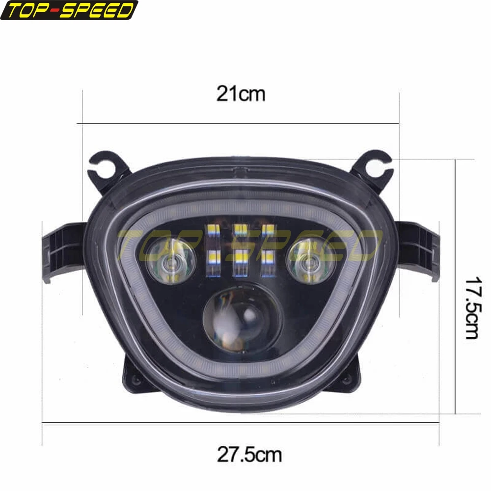 Motorcycle 10-30V LED Headlight DRL Headlamp For Suzuki Boulevard M109R M90 C90 VZR1800 VZ1500 2006-2019 Hi/Lo Beam Head Lights
