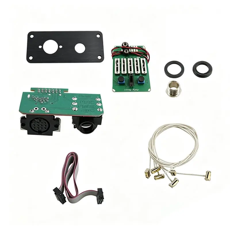 CGDS-Piezo 5-Band EQ Acoustic Guitar Pickup Active/Passive Switchable Preamp Pickup Equalizer Tuner - view 3