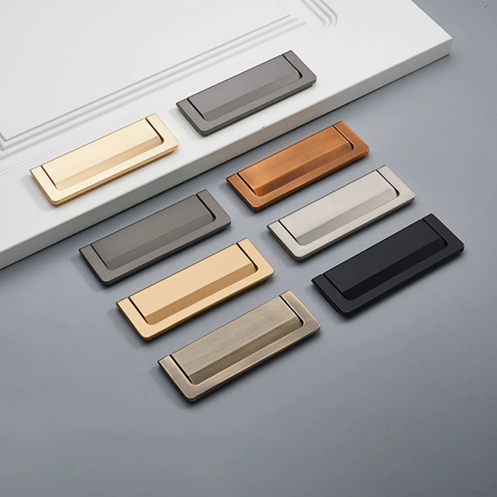 

2Pcs Zinc Alloy Cabinet H les Invisible Black Drawer Pulls Self Adhesive Wardrobe H Furniture Hardware Non Rust Fade