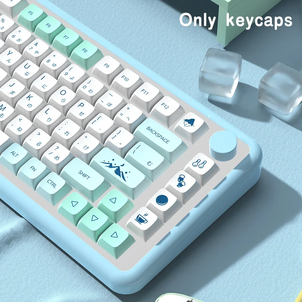 

Iceberg Theme XDA Profile PBT Keycaps Set for Mechanical Keyboard - Spanish Korean French German Portuguese Russian Japanese