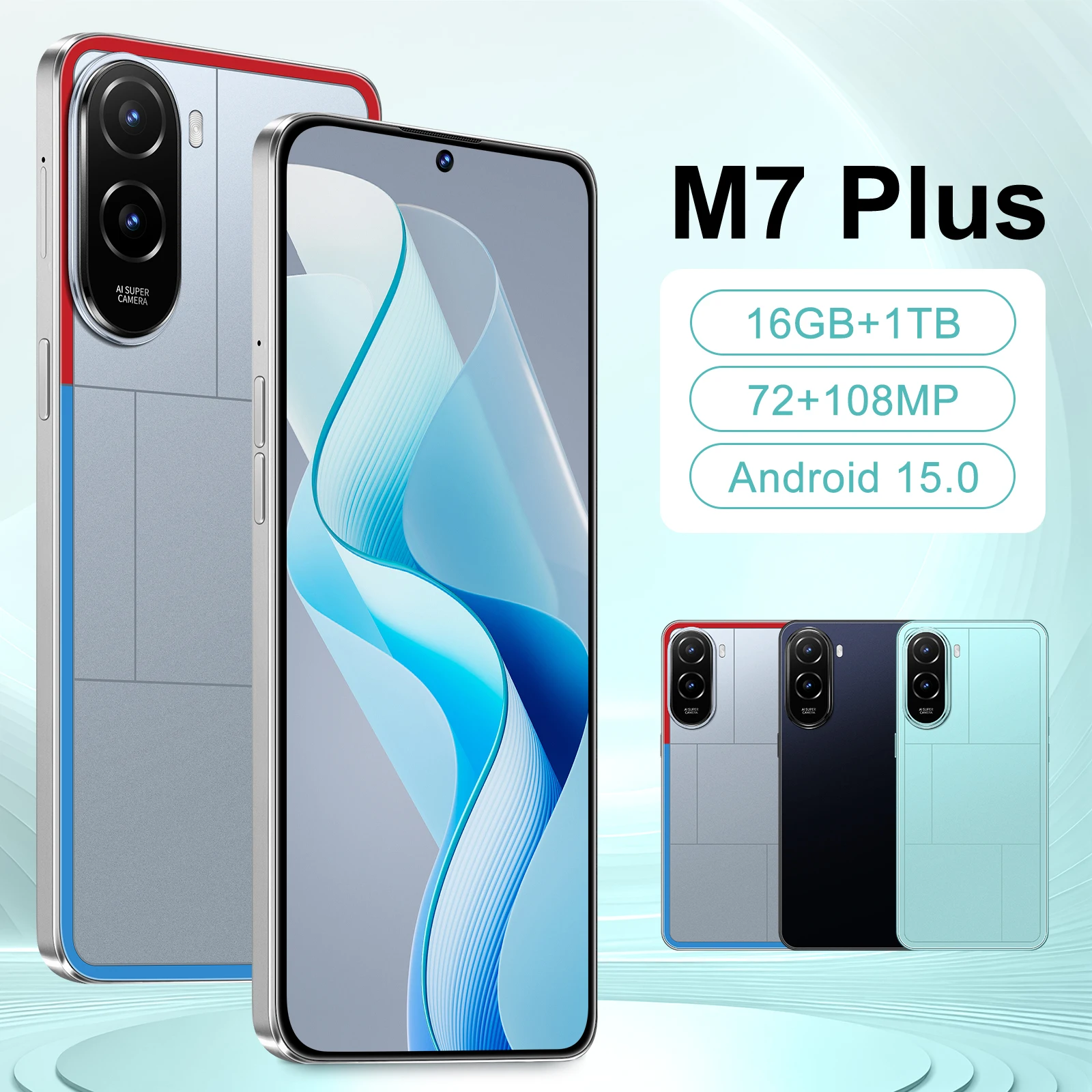 

NEW Silicone Case For M7 Plus 7.3 Inch Smartphone Shockproof Cover Moblie Cell Phones Cases High Quality Accessories Android