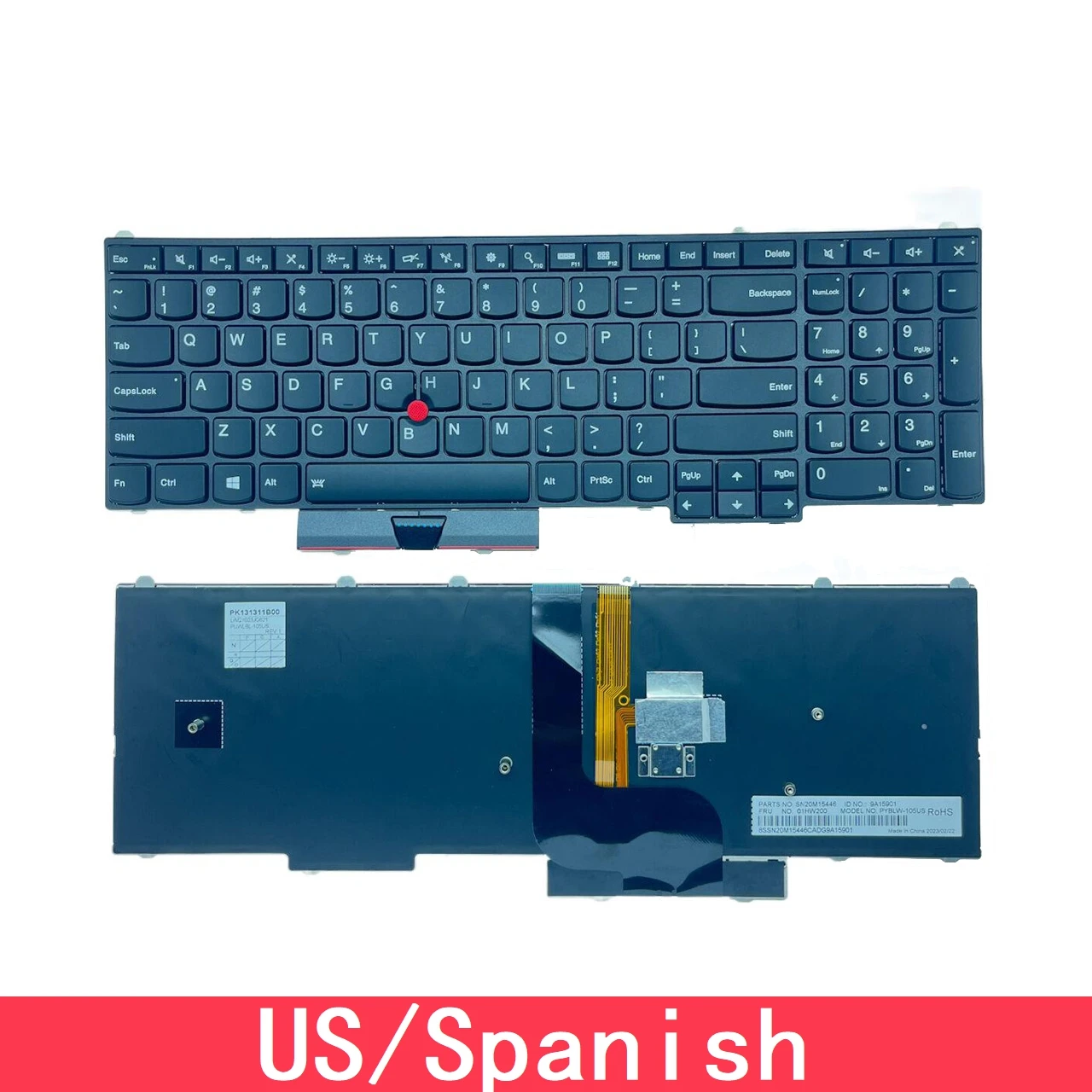 

Для Lenovo Thinkpad P50 P70 Замена клавиатуры ноутбука США испанский с подсветкой 01HW200 00PA403