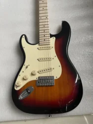 High quality new custom 6 Strings sunburst left hand electric Guitar,Send in 3 days ,chorme harwares,new shop special price