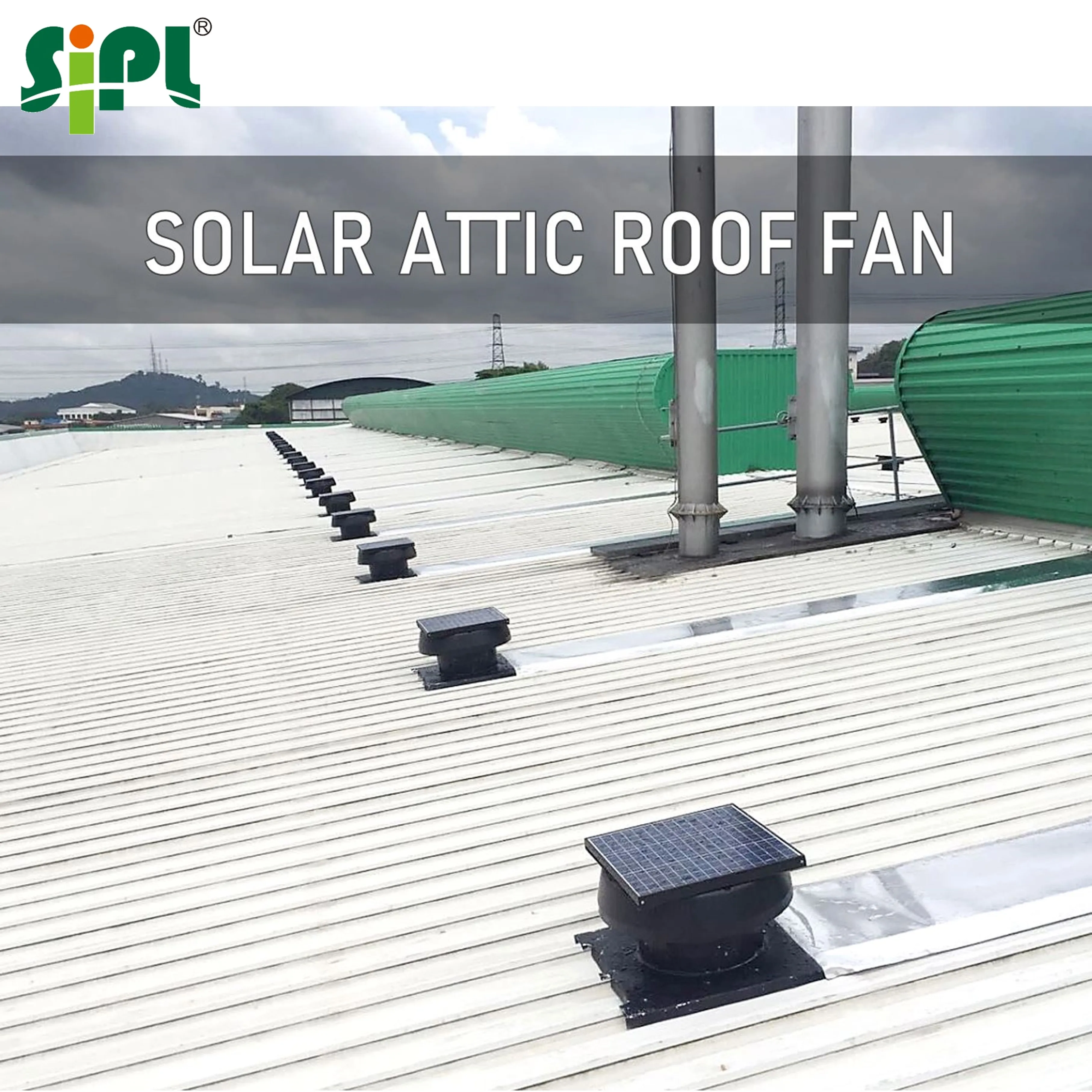 Cableado gratuito 40W fuera de la red ventilador de ventilación de techo con energía Solar Motor de CC sin escobillas eliminación de calor 14 '' ventilación de aire de ático ventiladores verdes para el hogar