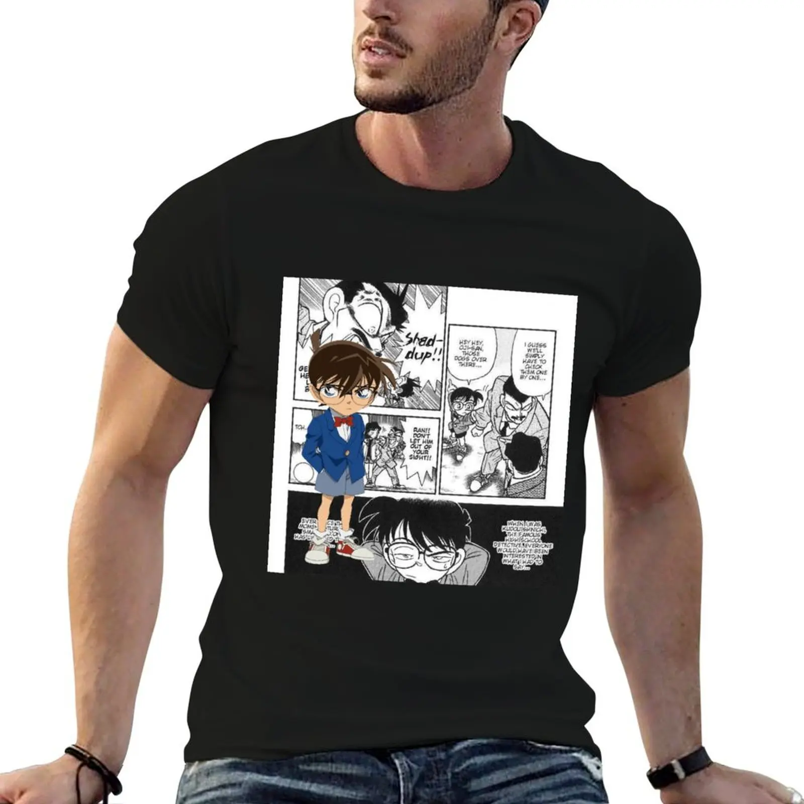 Detective Conan Manga T-Shirt sports fans graphic t shirt vintage baggy shirts cotton graphic tees designer t shirt men