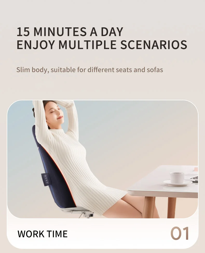 Jinkairui Back Massager Walk Up and Down Massage Cushion with Kneading Heat Neck Shoulder Full Body Massage Machine Spot Massage