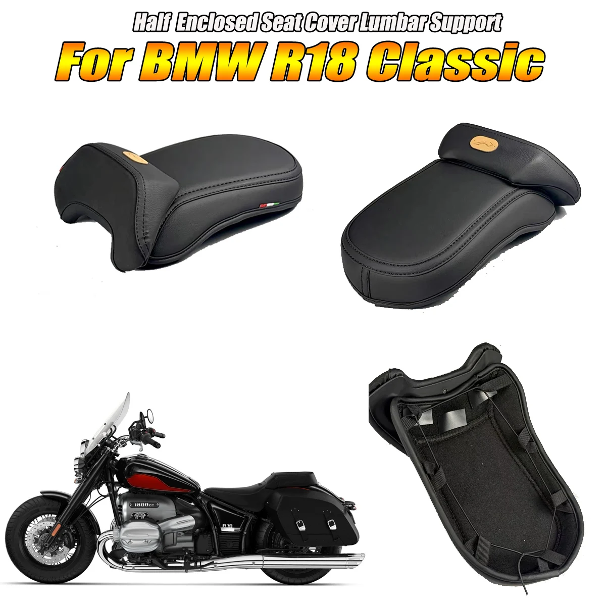 Fit For BMW R18 Classic seat cushion cover modified lumbar backrest accessory semi surround