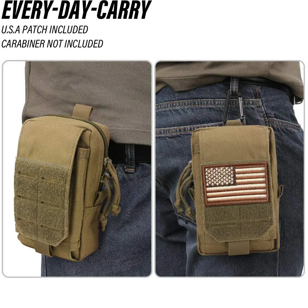 Tactical EDC Pouch Molle Utility Pouches Gadget Organizer Mobile Phone Holder Waist Pack Smartphone Pouch Tool Holster Pocket