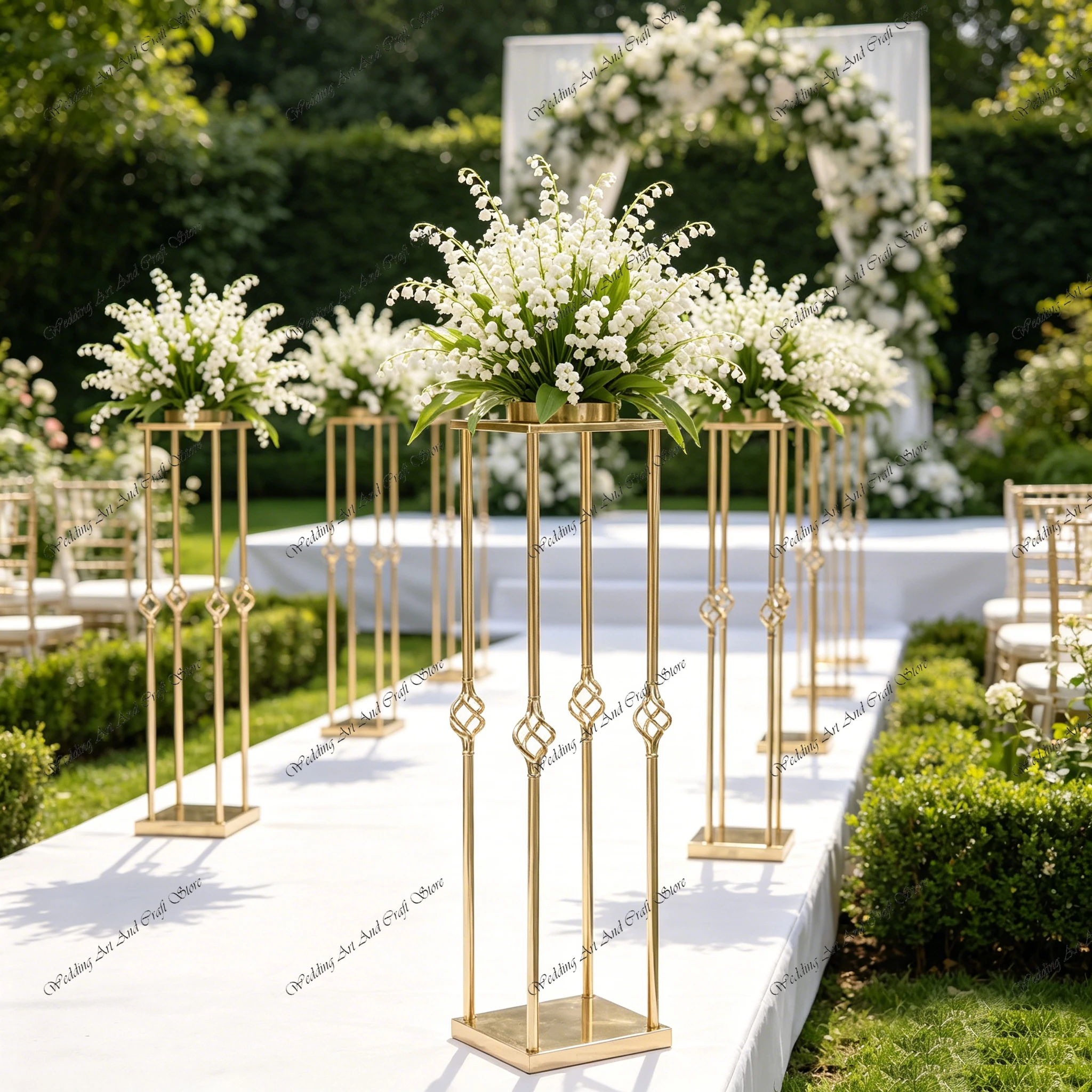 

10pcs f30 80-100cm Golden Metal Stand Flower Stand for Table Center Flower Display Stand Candle Holder for Wedding ivy1064