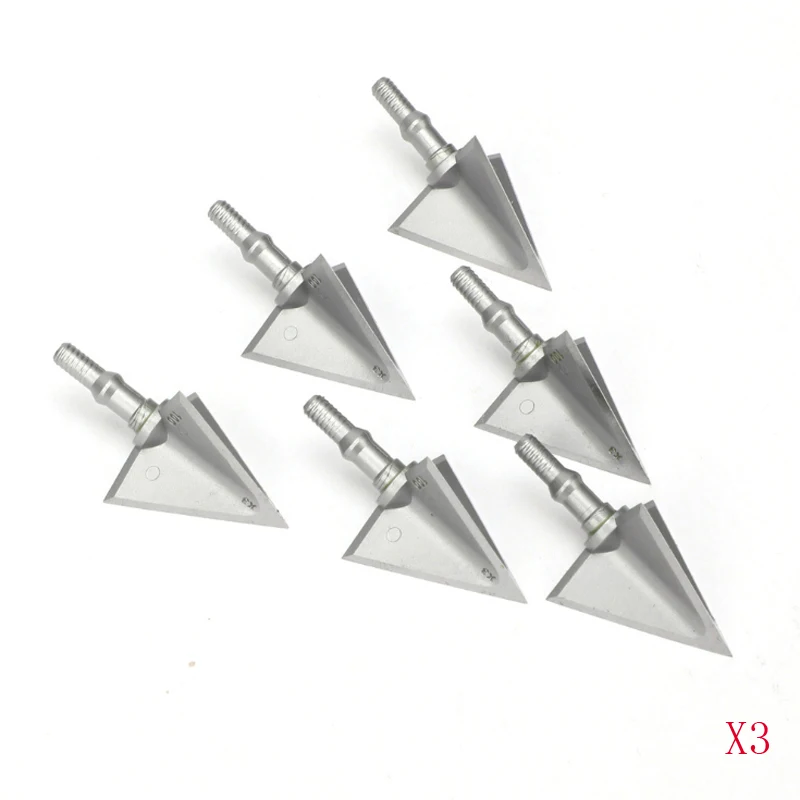 3/6/12pcs Archery 3 Fixed Broadhead 100 Grain Stainless Alloy Arrowhead Hunting X3/X5 Tips For Shooting Accessories