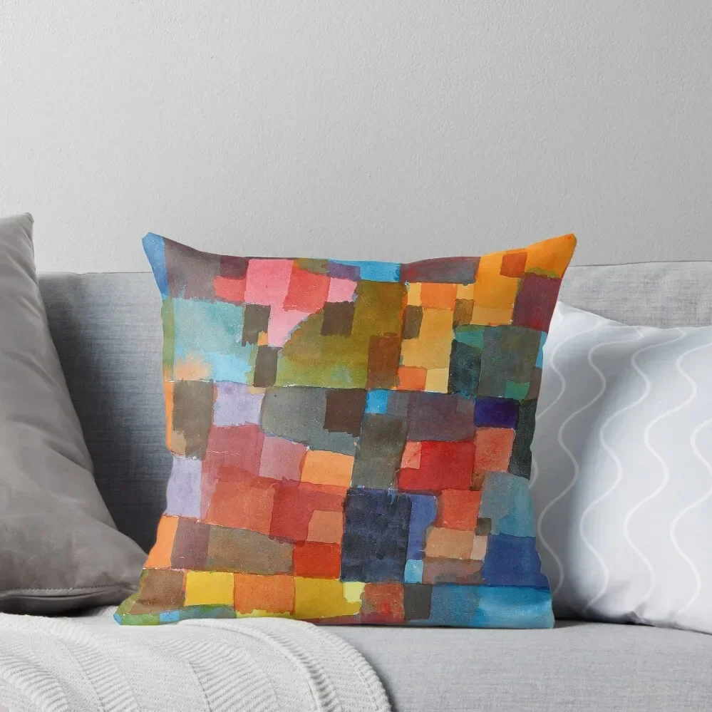 Paul Klee - Room Architectures - Raumarchitekturen Throw Pillow Sofa Cushions Sofa Cushion Pillow