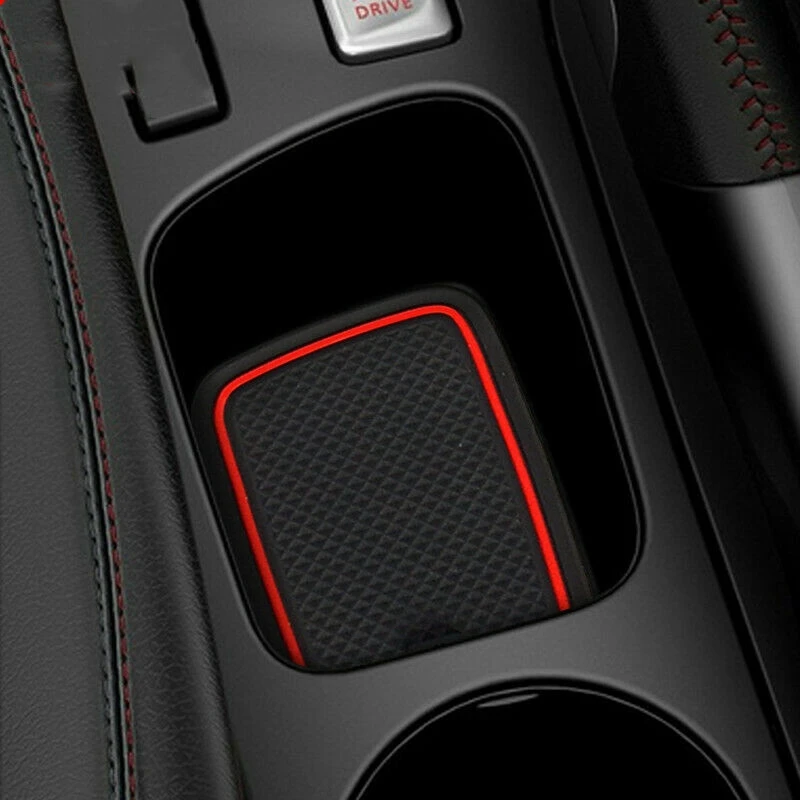 10Pcs Door Groove Mat Car Interior Decoration Anti-Slip Gate Slot Cup Pad For Renault Clio 4 Accessories Rubber Coaster