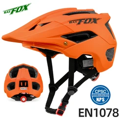 BATFOX-casco de seguridad para hombre, protector de cabeza naranja para ciclismo de montaña, novedad