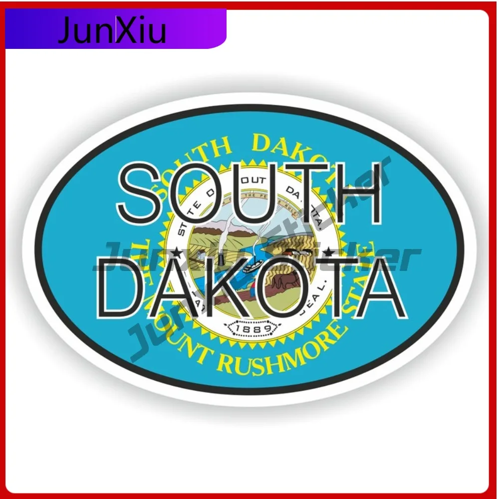 

South Dakota City Sticker With National Flag Badge Sticker Decorative Scratch Cover Scratch Cover Sticker For Car Decoration Pvc