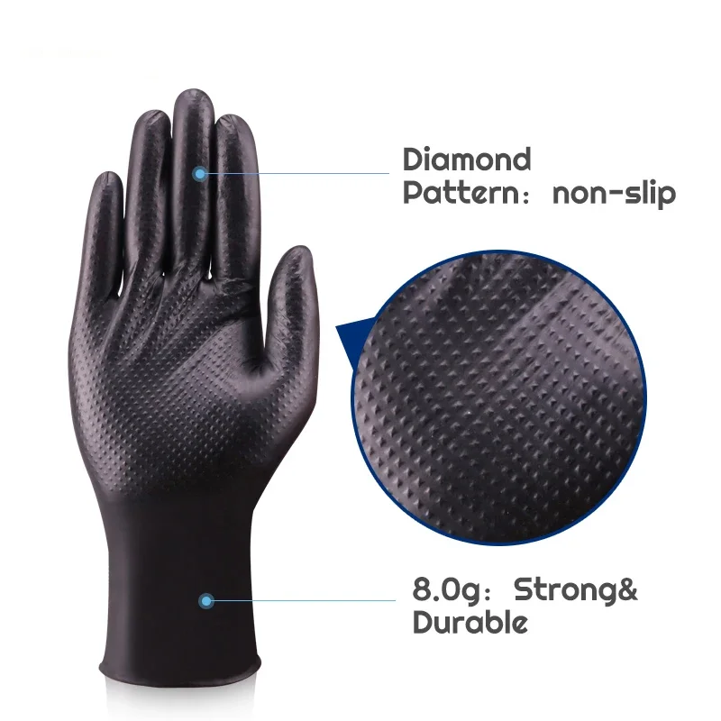 Gants NitCarter multi-usages pour mécaniciens industriels, gants de travail de sécurité étanches, diamant 8.0g, gants de réparation non alds