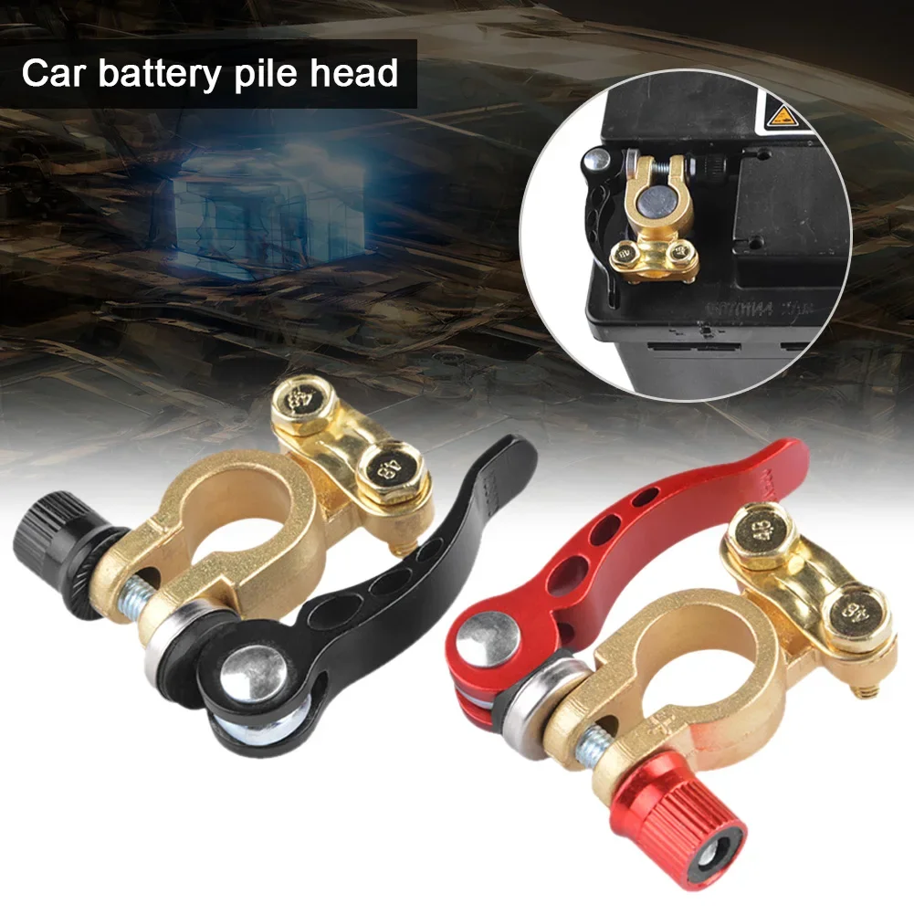 Universal 2Pcs 24V 12V Quick Release Batterie Terminals Schellen Auto Top Post für Caravan Boot Motorrad Auto auto Zubehör – Detail 1