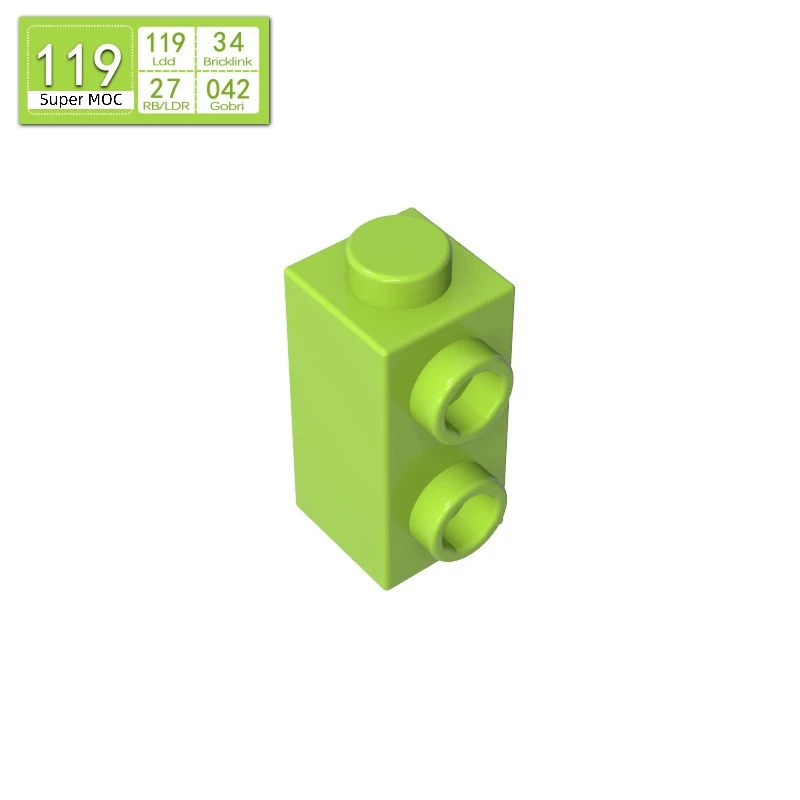 10pcs Moc Accessories Parts Compatible with 32952 Brick Modified 1x1x2 Compatible Bricks DIY Assmble Building Blocks Particle