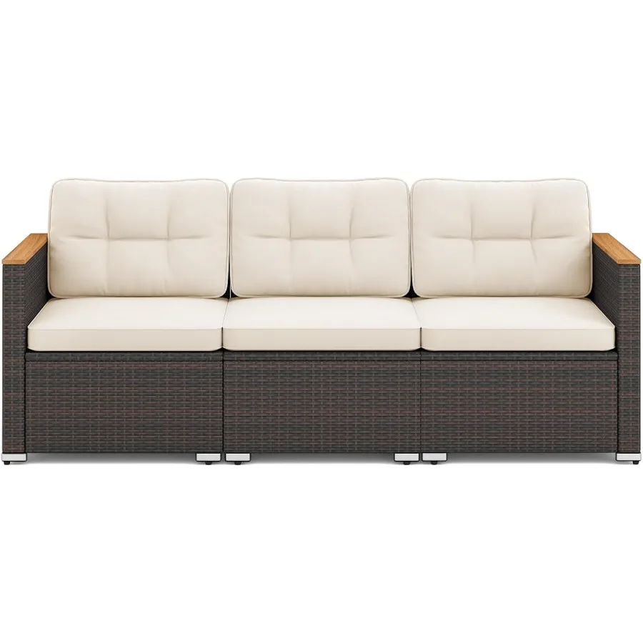 

3Seat Patio Couch Sofa with Thick Cushion for Porch Deck Garden and Backyard Heavy Duty Outdoor 3 Seater Furniture for LongLast