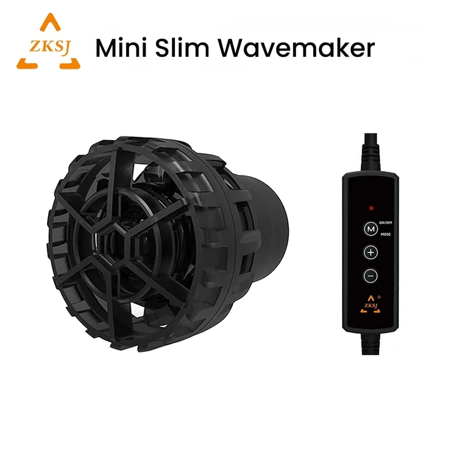ZKSJ Third generation Mini Slim 2000 Slim 3000 Mini Aquarium Wave Maker Circulation Pump 3 Wave Patterns No control program