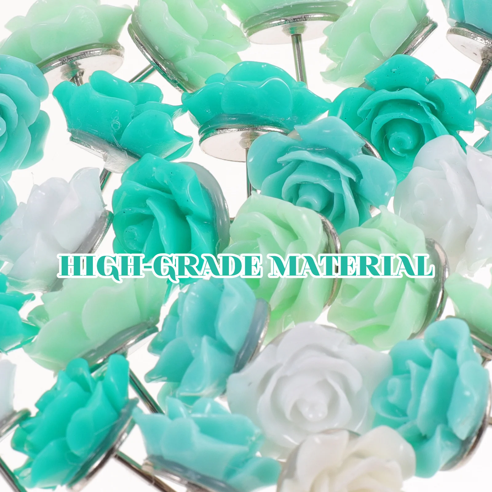 

30Pcs Colorful Flower Shape Push Pins Multi-Function Thumbtacks Reusable Map Supplies Delicate Home Office Use