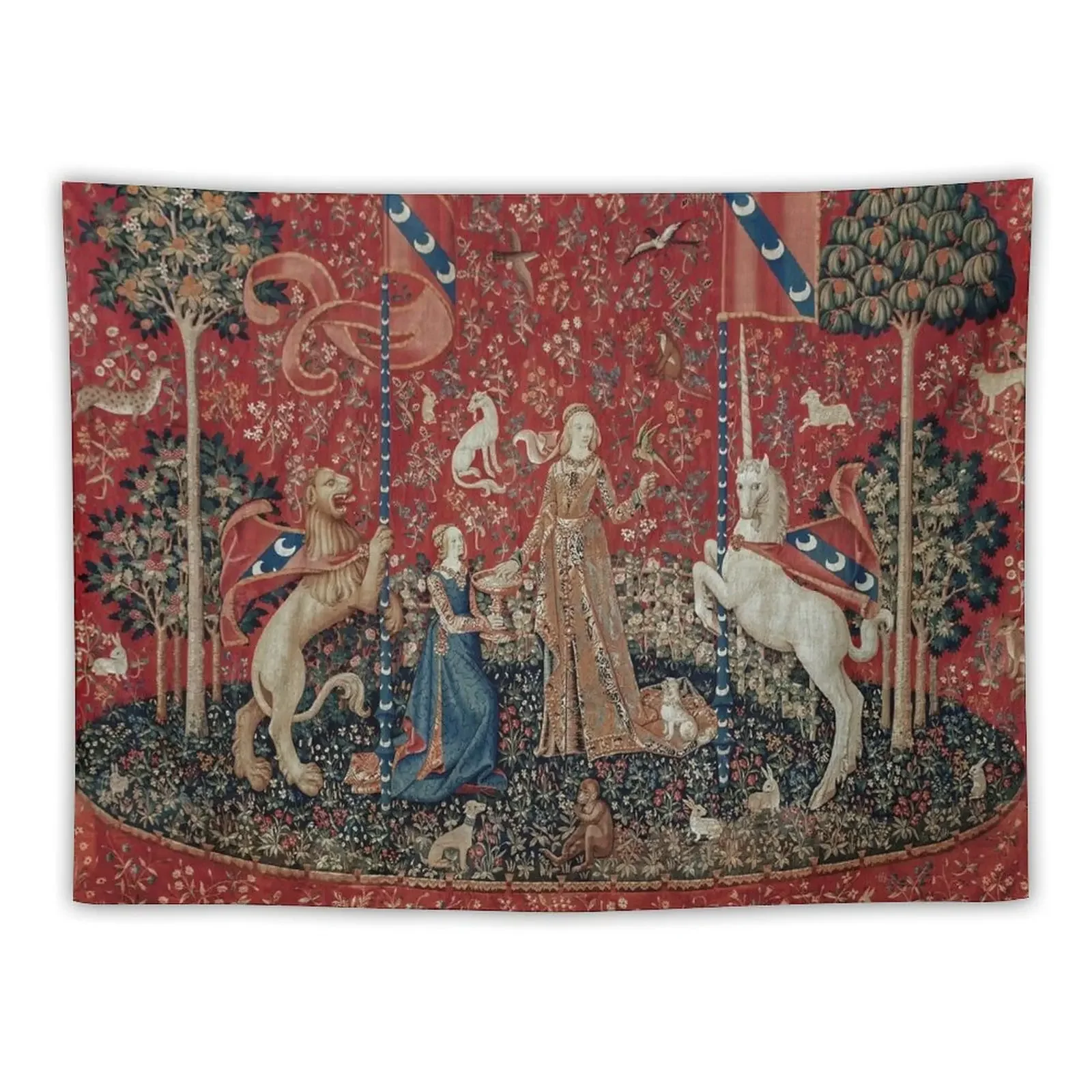 

Lady and Unicorn Medieval Tapestry Wall Decoration Items Things To The Room Decoration Aesthetic Tapestry