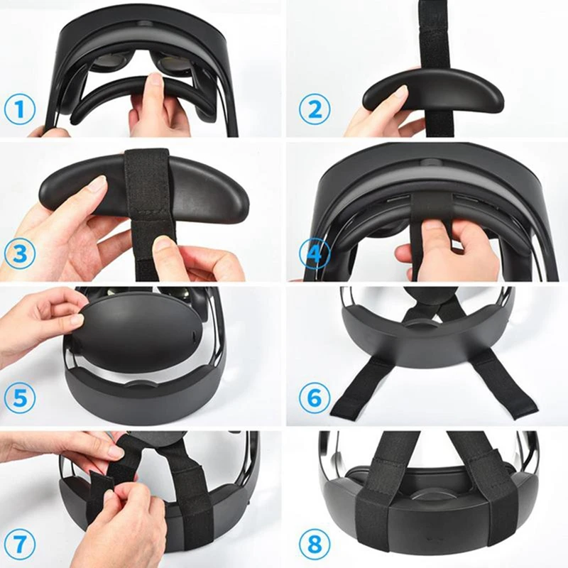 For Metas Quests Pro VR Glasses Headband Adjustable Y-Shaped Headrest Accessories Fixed Support Holder Nylon Straps